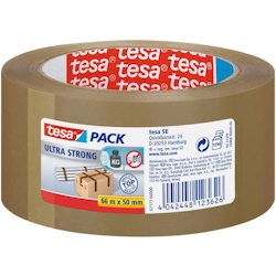 tesa Verpackungsklebeband tesapack Ultra Strong Braun 50 mm (B) x 66 m (L) PVC (Polyvinylchlorid) Image