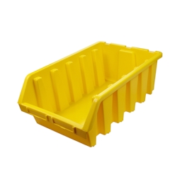 PROREGAL Sichtlagerbox 5 | HxBxT 18,7x33,3x50cm | Polypropylen | Gelb | Sichtlagerbehälter, Sichtlagerkasten, Sortierbehälter Image