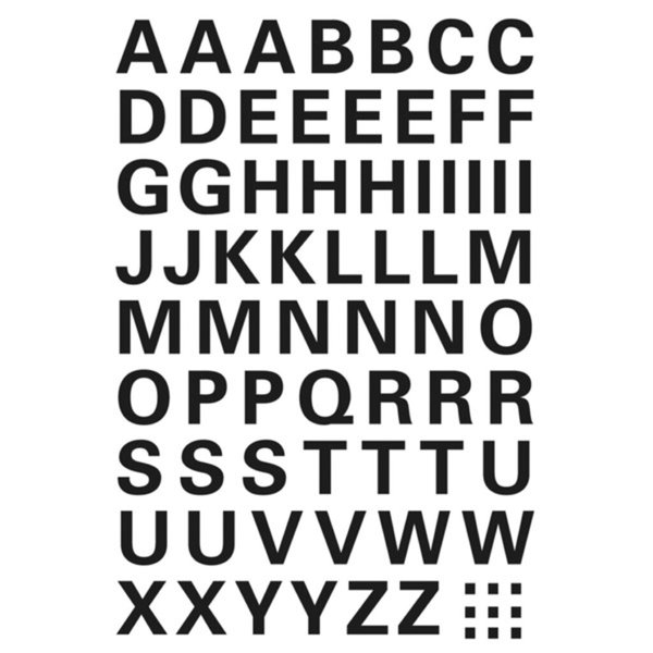 HERMA Buchstaben 10 mm, 74 Etiketten, Aufdruck: A-Z, Folie, schwarz Image