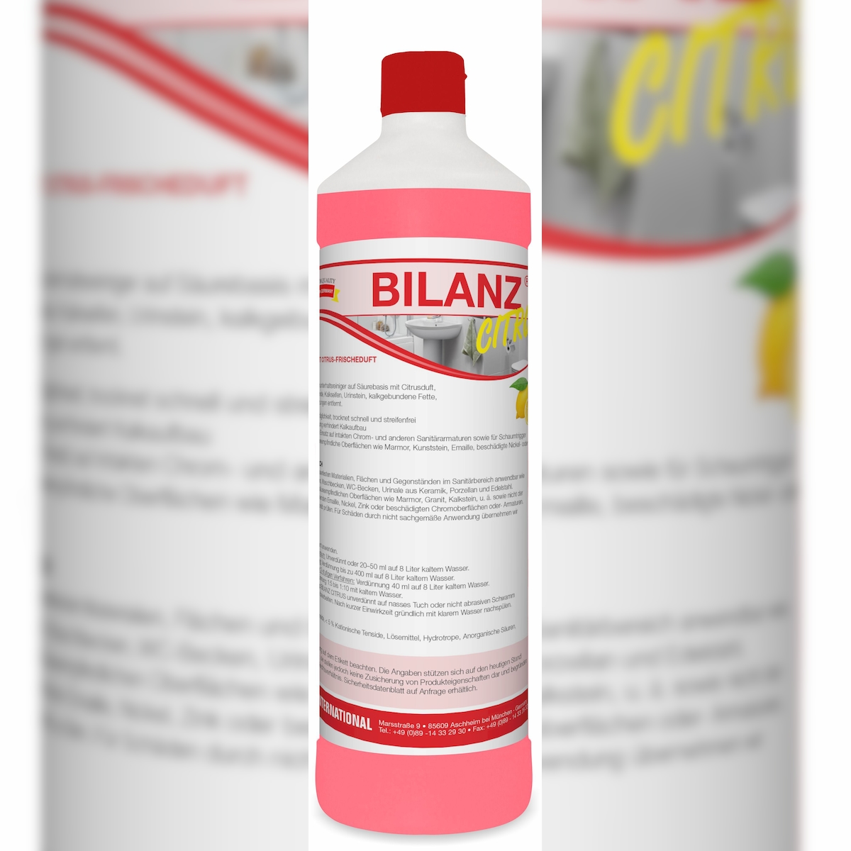 ARCORA Sanitärreiniger mit Citrus-Frischeduft BIlANZ CITRUS, 1L Image