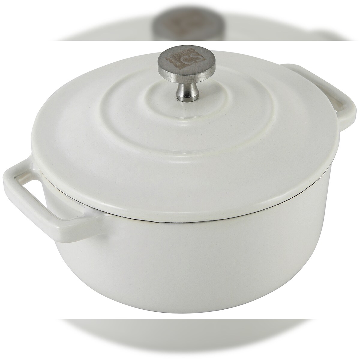 CS KOCHSYSTEME, XANTEN Minitopf 13x10cm weiß, Gusseisen emailliert, backofenfest, induktionsgeeignet Image