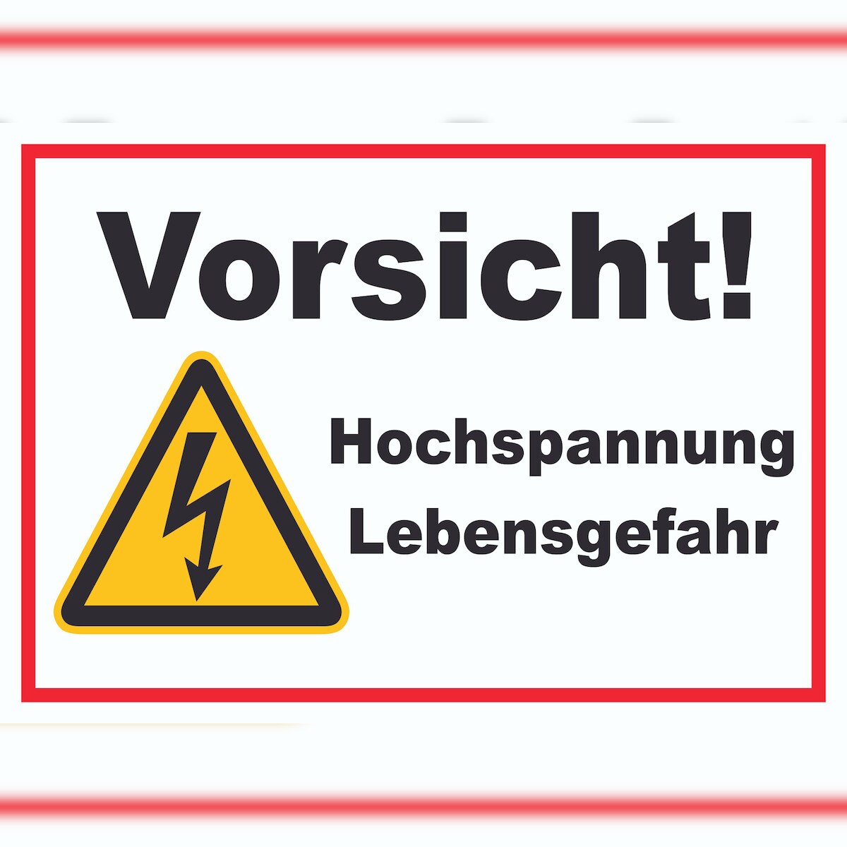 Vorsicht Hochspannung Lebensgefahr Schild A5 (148x210mm) Image