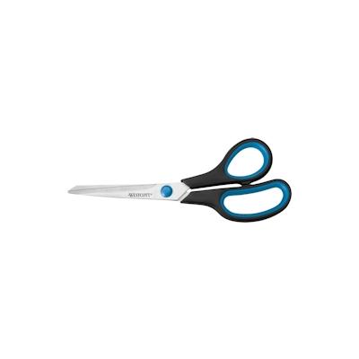 Westcott Easy Grip Schere 21,0cm, blau-schwarzer Kunststoffgriff, rostfreie Klinge