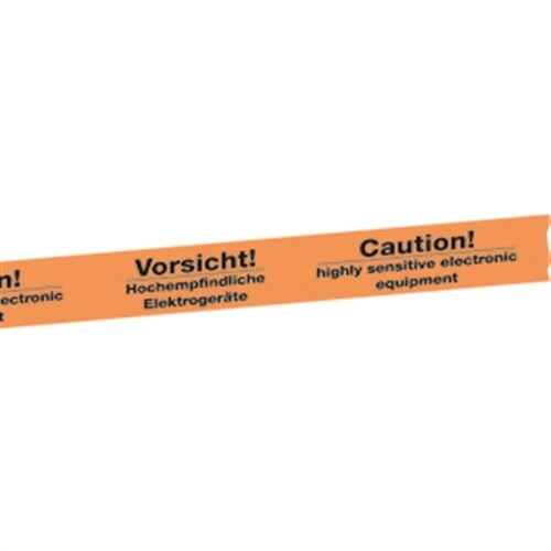 Aufkleber Packband Vorsicht! Hochempfindliche..., signalorange, Folie, 50 mm x 66 m Image
