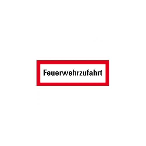 Schild I Feuerwehrschild Feuerwehrzufahrt, Kunststoff, 420x148mm, DIN 4066