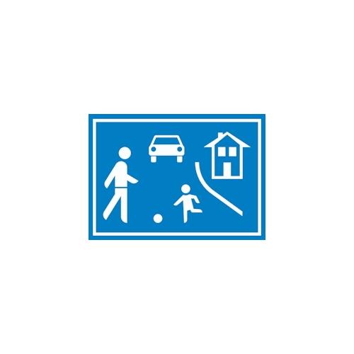 Spielstraße Schild Verkehrsberuhigung A6 (105x148mm)