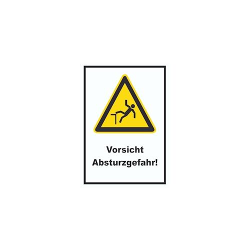 Vorsicht Absturzgefahr Schild A4 (210x297mm)