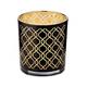 EDZARD SALE Windlicht Teelichtglas Kerzenglas Raute, schwarz, Höhe 8 cm