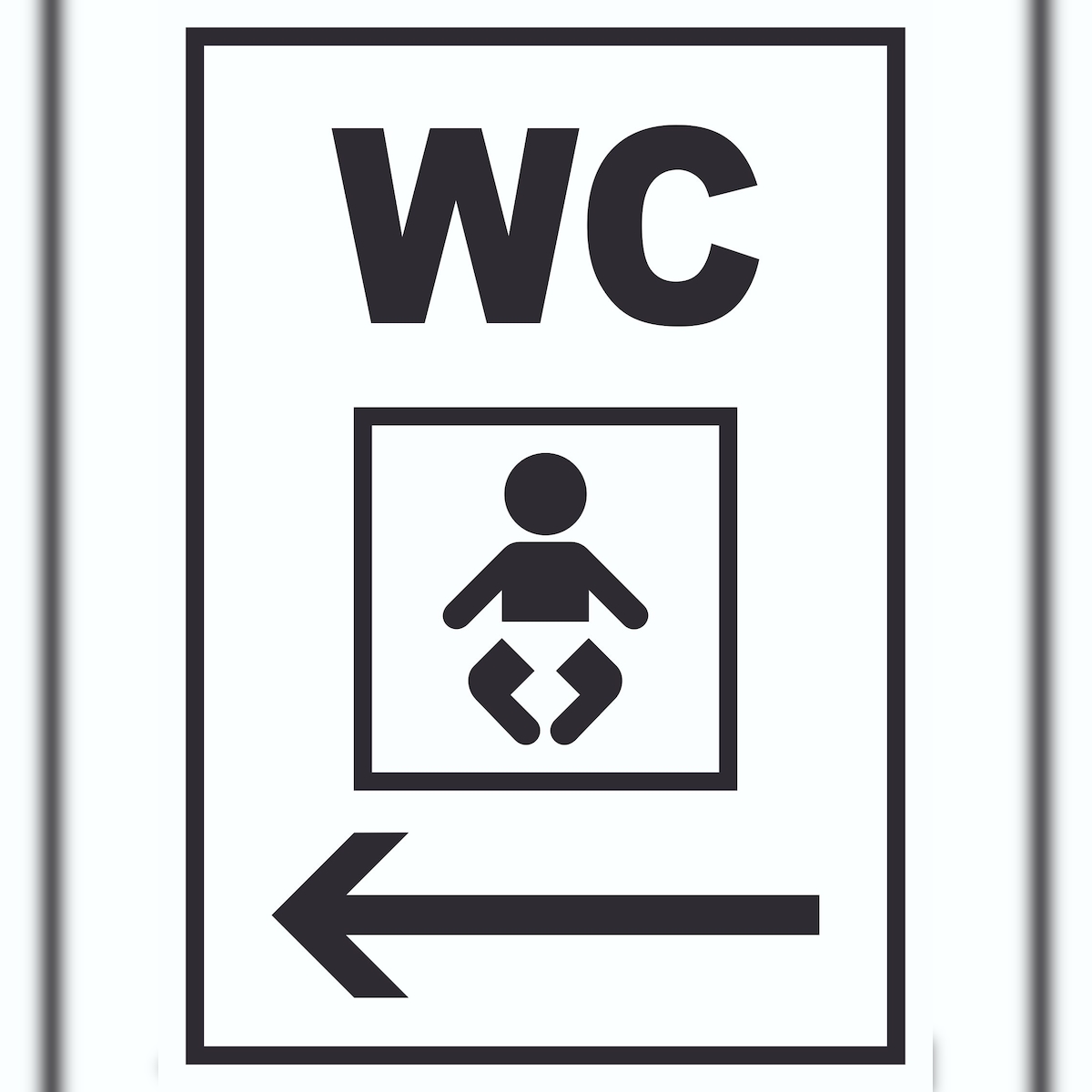 HB-Druck WC Wickelraum links Schild A4 (210x297mm) Image
