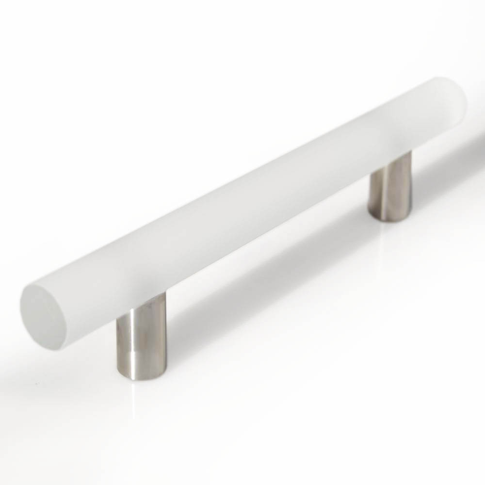 Möbelgriff Edelstahl Glas 168mm, kristall matt Image