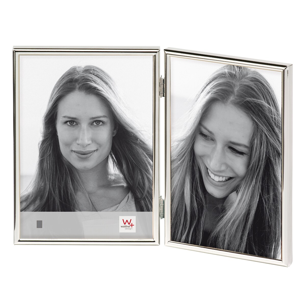 walther + design Chloe Portraitrahmen, silber, 2x 9x13 cm Image