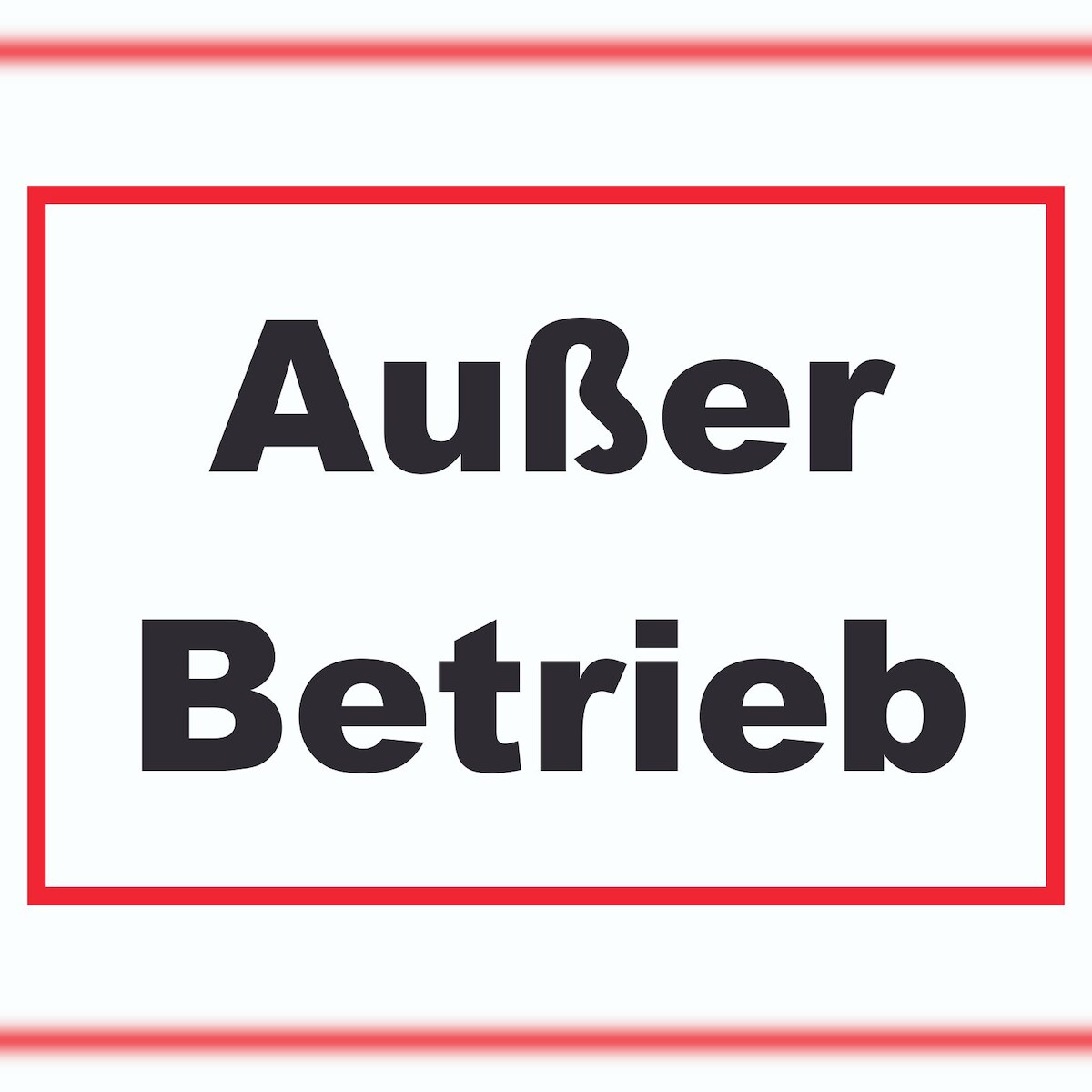 Außer Betrieb Schild A6 Rückseite selbstklebend Image