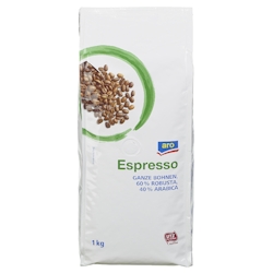 aro Kaffeebohnen Espresso Robusta Arabica (1 kg)