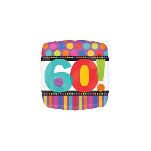 Folienballon `Dots & Stripes` 60