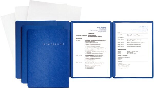 Bewerbungsmappen Set bestehend aus 3 Bewerbungsmappen 3tlg. Dunkelblau Image