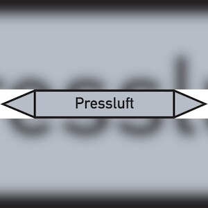 Rohrleitungskennzeichen Pressluft - 187x26 mm Folie selbstklebend Image