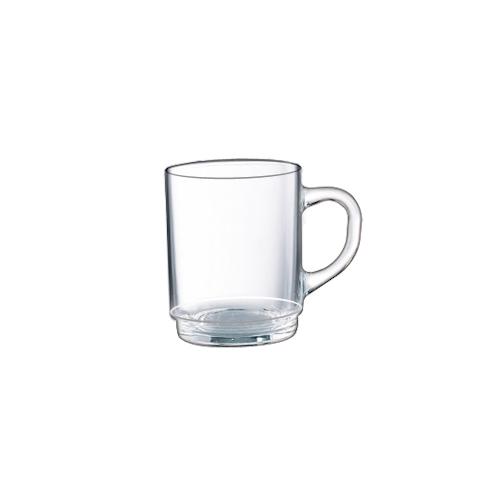 Arcoroc ARC E7104 Bock Bockbecher, Kaffeebecher, Kaffeetasse, 250ml, Glas, transparent, 6 Stück