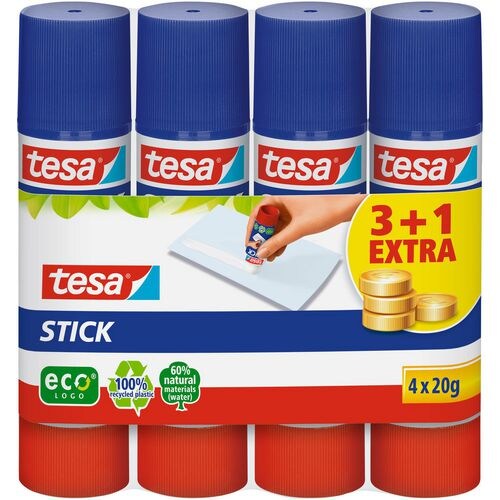 tesa Klebestift Stick 20 g Weiß 57088-00200-00 4 Stück à 20 g Image