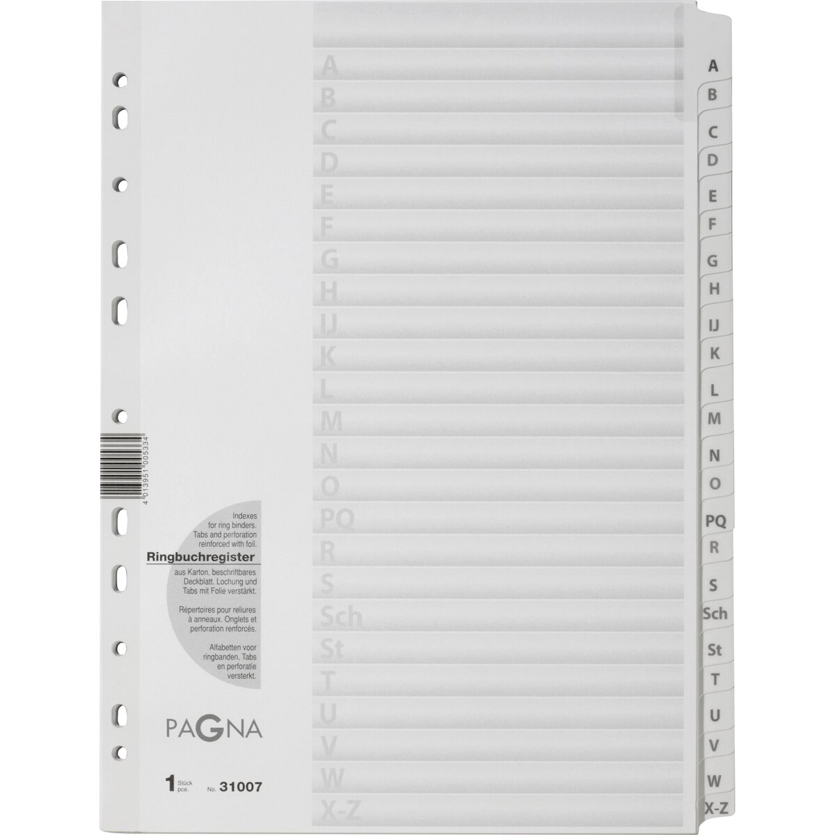 PAGNA Register 31007-08 A-Z DIN A4 24tlg. ws Image