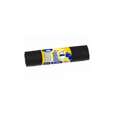 VEPATIM 100x Mülleimerbeutel 30 Liter 50 x 60 cm schwarz extra stark Image