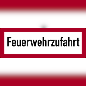 Schild Feuerwehrzufahrt | gemäß DIN 4066 | Alu geprägt 210 x 594 mm Image