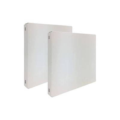 PROREGAL Memoboard Doppelpack Metal geschlossen | HxBxT 30x30x3,5cm | Weiß | Magnettafel Wandtafel Trägersystem