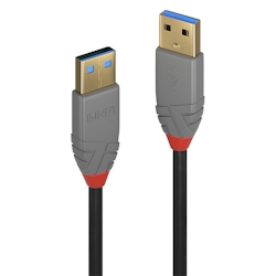 Lindy 36754 USB 3.0 Kabel Typ A/A Anthra Line M/M 5m Image