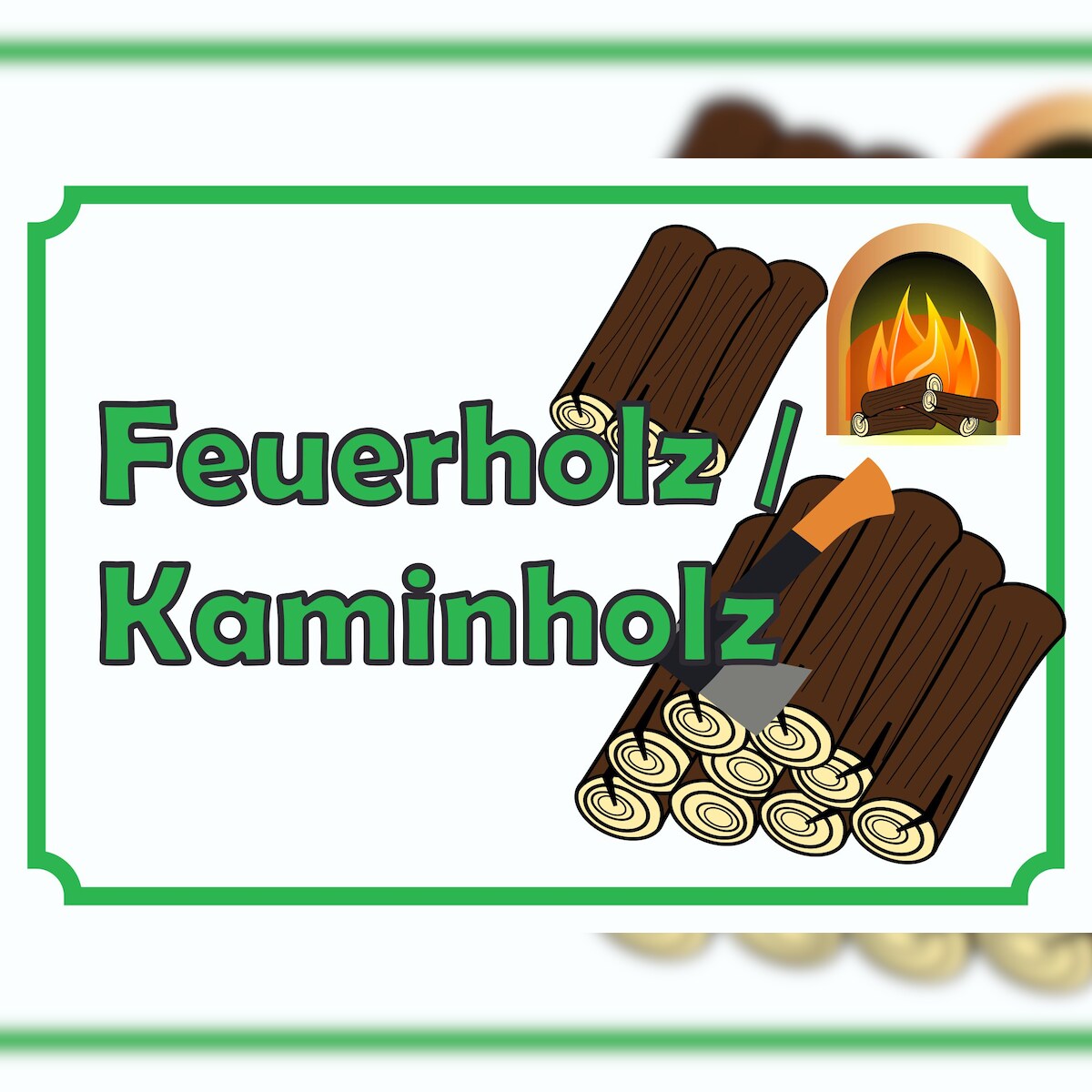 HB-Druck Verkaufsschild Schild Feuerholz A6 (105x148mm) Image