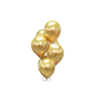 7 glossy Luftballons gold