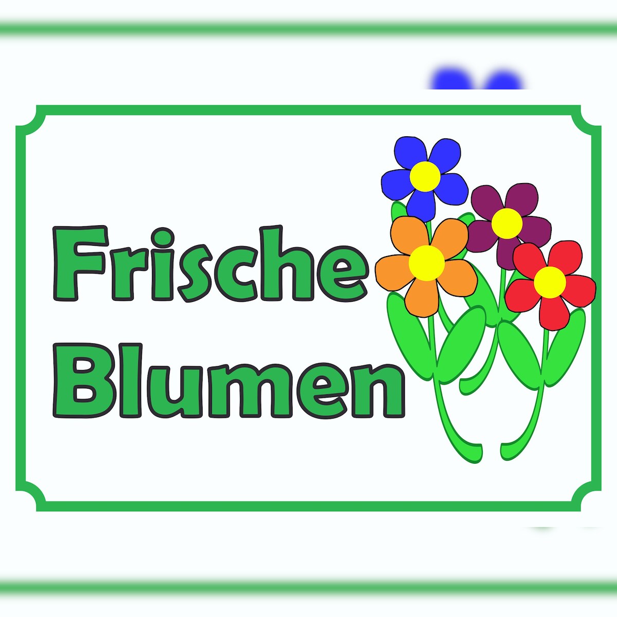 Verkaufsschild Schild Blumen A4 (210x297mm) Image