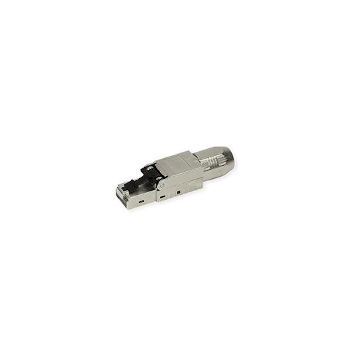 ROLINE feldkonfektionierbarer RJ-45 Stecker Kat.6A (Class EA), STP, silberfarben