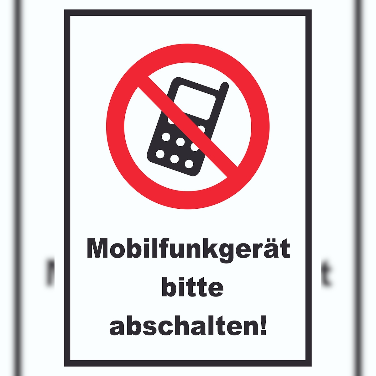 Handy aus Mobilfunkgerät abschaltenSchild A5 (148x210mm) Image