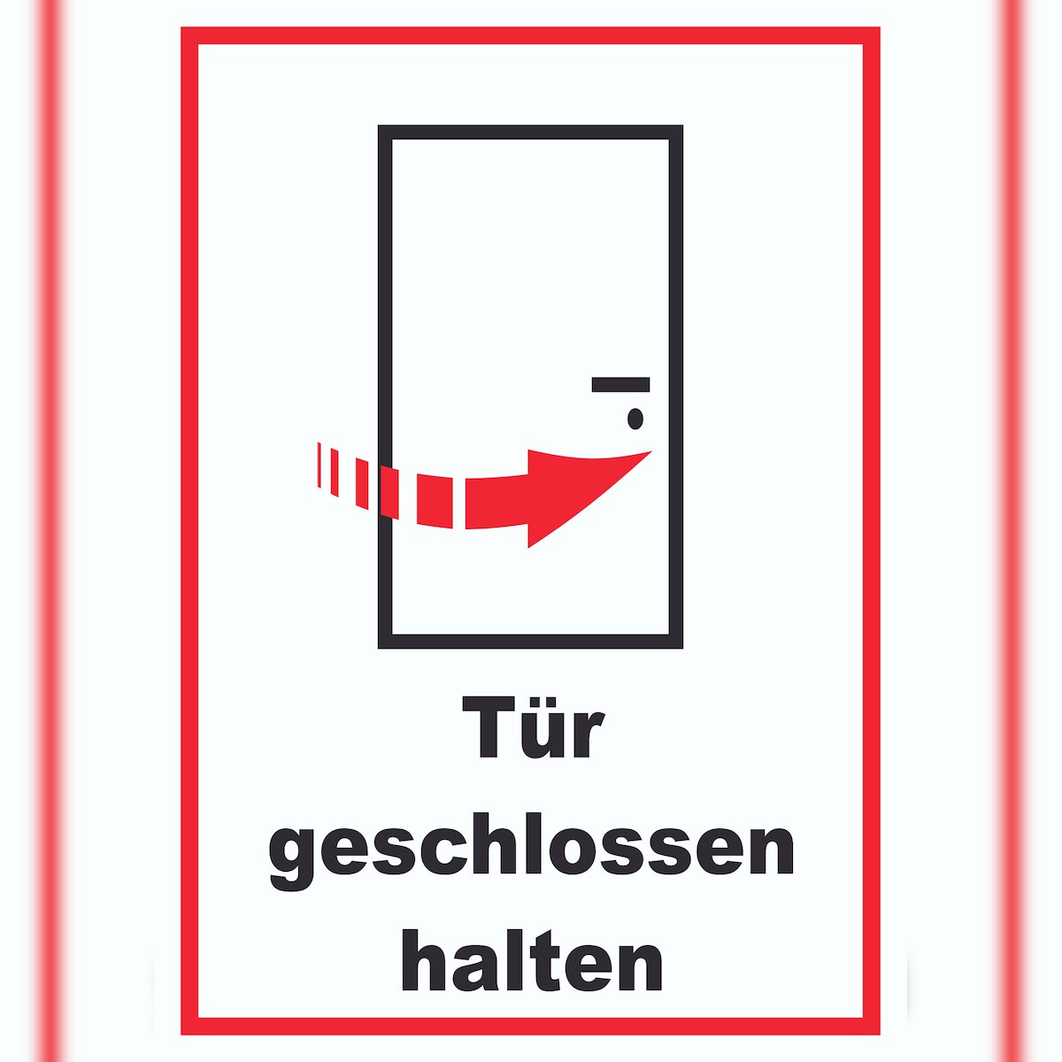 Tür geschlossen halten Schild A3 Rückseite selbstklebend Image