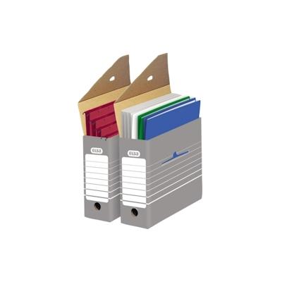 ELBA Archivschachtel tric 100552039 9,5x26,5X34cm Pappe grau/weiß