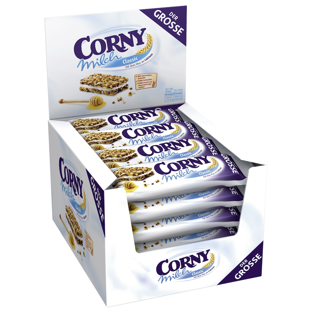 Corny Der Grosse Müsliriegel Milch Classic 24 x 40 g (960 g) Image