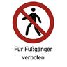 Für Fußgänger verboten ISO 7010, Kombischild, Alu, 262x371 mm