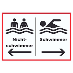 Nichtschwimmer Schwimmer Schild A3 (297x420mm)