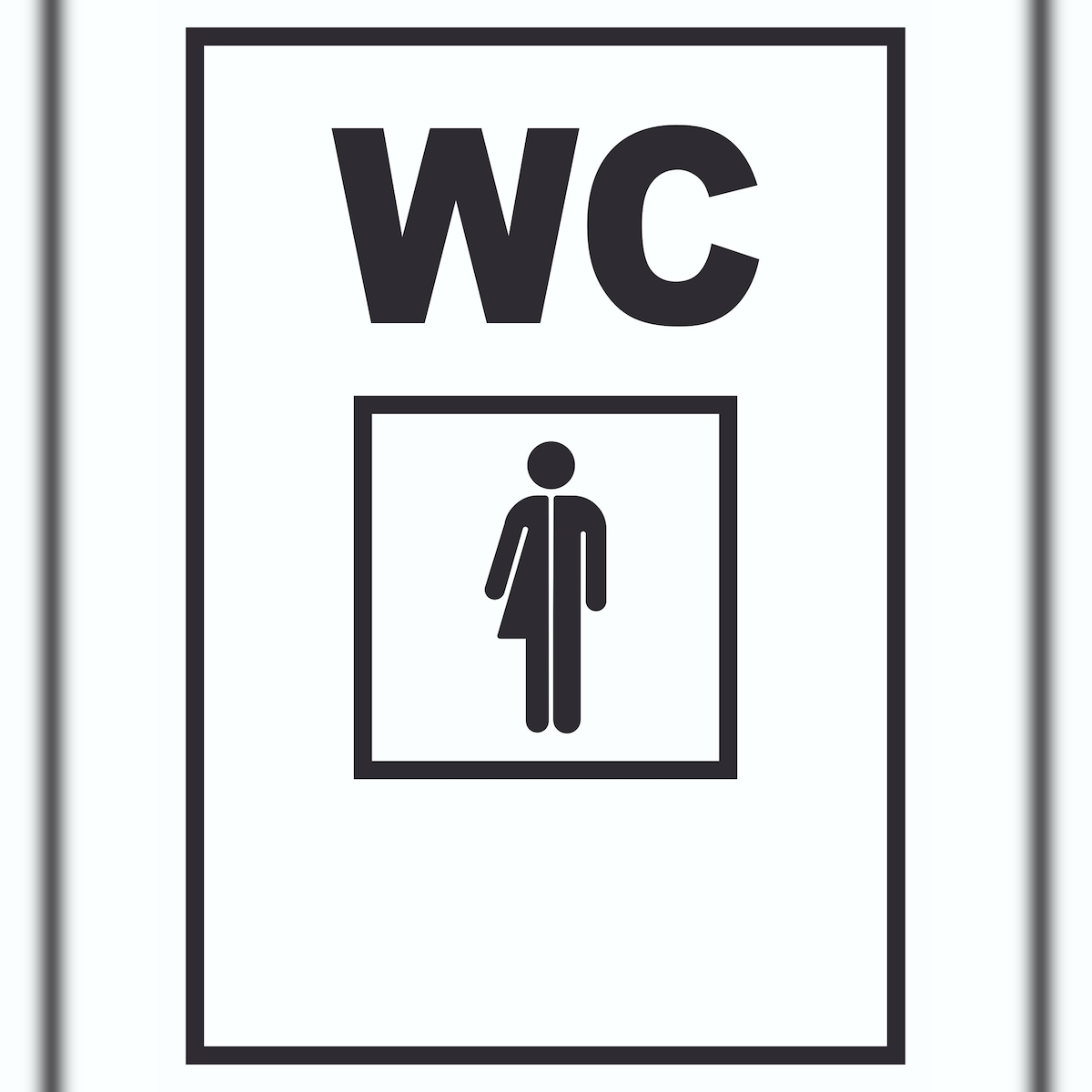 WC Mann und Frau Transgender Schild A4 (210x297mm) Image