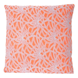 Mendler Deko-Kissen Barock, Sofakissen Zierkissen mit Füllung, orange 45x45cm Image