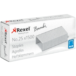 Rexel Bambi Heftklammern 6/4 ACCO5020 Verzinkter Stahl Silber 1500 Heftklammern Image