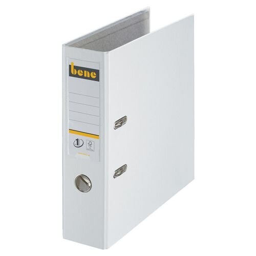 Bene No.1 Power Breit Ordner DIN A4 80 mm Weiß 2 Ringe 291400 PP (Polypropylen) Hochformat Image