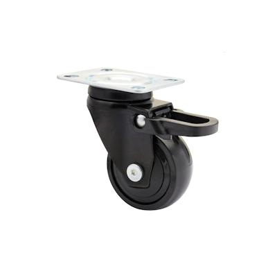 WAGNER Design - 3C Lenkrolle soft mit Bremse - Durchmesser Ø 50 mm, Kugellager, schwarz, Tragkraft 50 kg - 01235201 Image