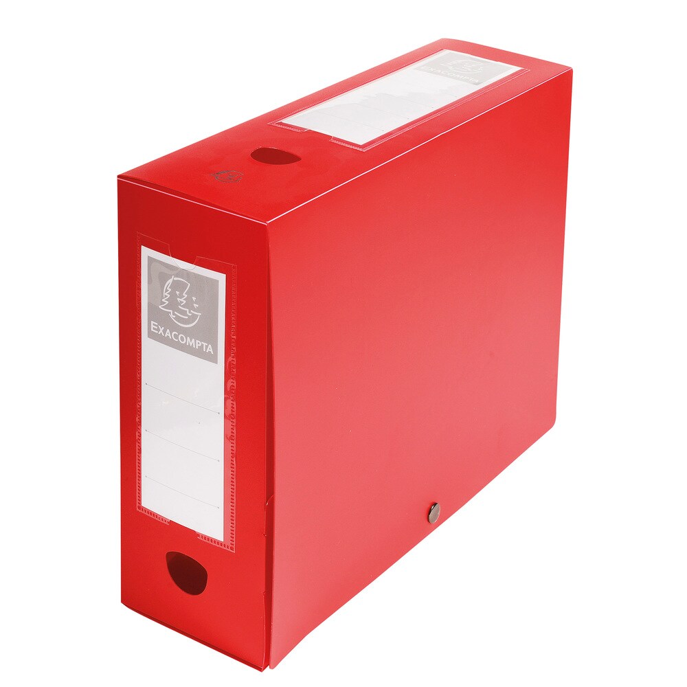 Exacompta Archivbox mit Druckknopf aus PP 700µ, Rücken 100mm, blickdicht, 25x33cm für DIN A4 Image