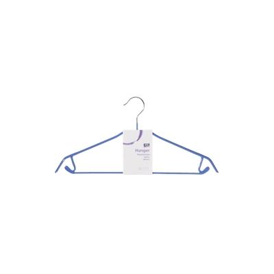 METRO PROFESSIONAL aro Metall-Kleiderbügel mit Steg, Metall/PVC, 210 x 405 x 4 mm, blau Image