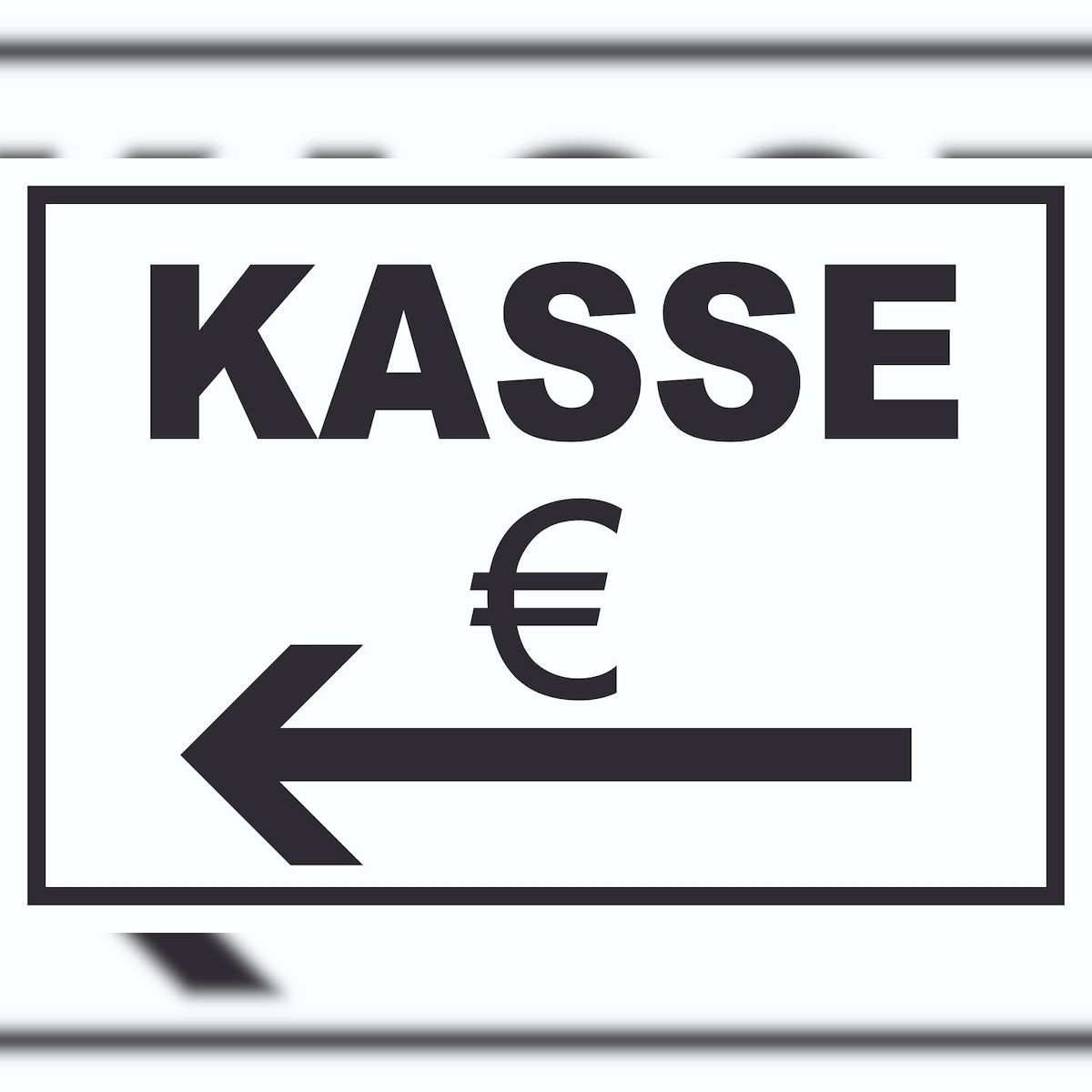 Kasse Pfeil links Schild A3 (297x420mm) Image