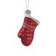 Weihnachtsbaumschmuck Handschuh Glas Baumanhänger H: 8,5cm rot