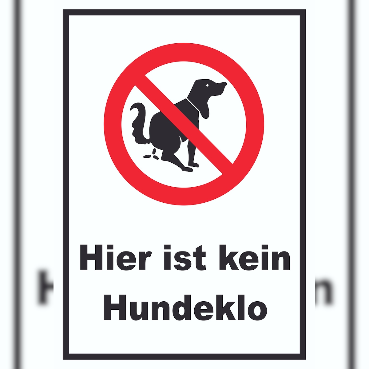 Hier ist kein Hundeklo Schild A5 (148x210mm) Image