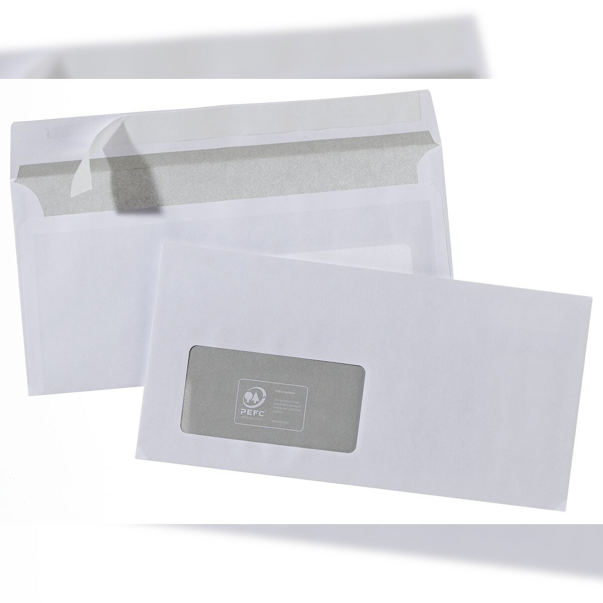 aro Briefumschläge, DIN Lang, mit Fenster, selbstklebend, weiß, 1000 Stück Image