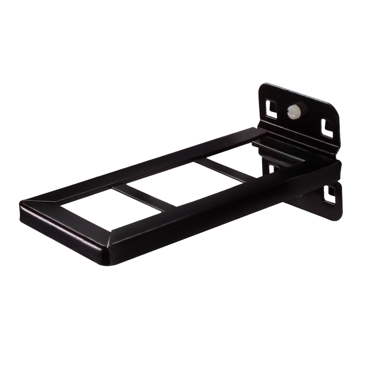 PROREGAL Halter 3-fach für Lochplatte | LxB 15x5,5cm | Tiefschwarz Image