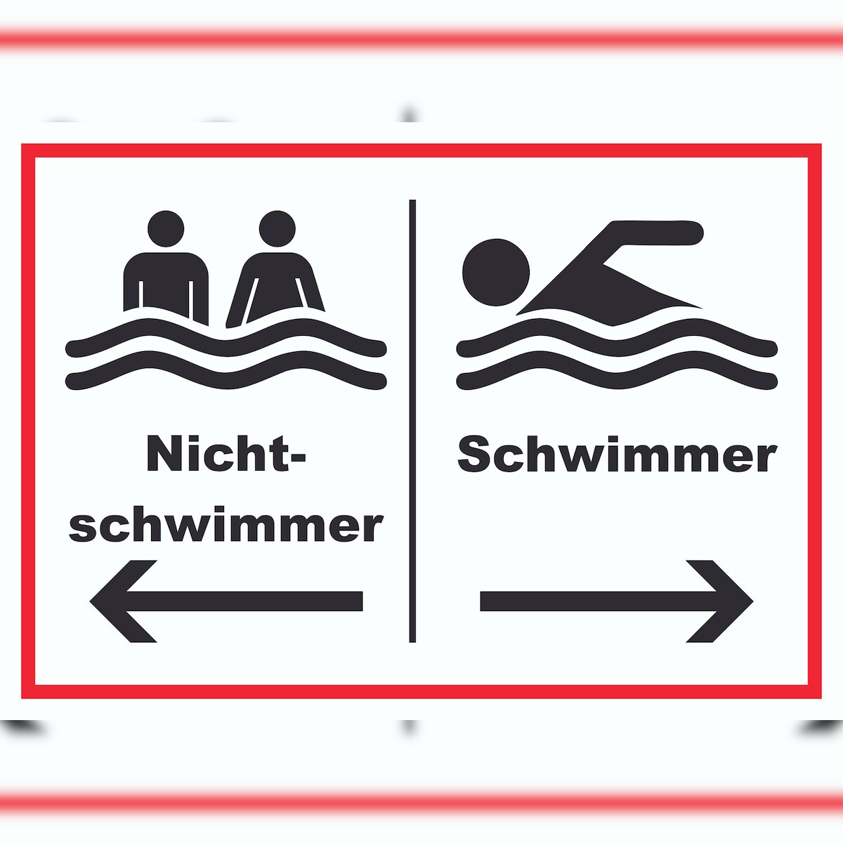 Nichtschwimmer Schwimmer Schild A4 (210x297mm) Image